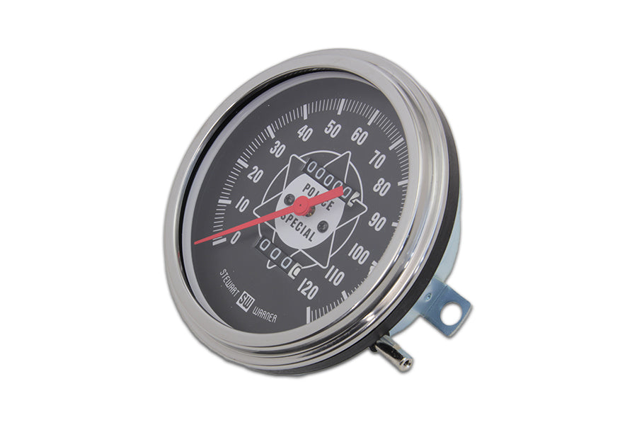 Police Speedometer With Red Needle