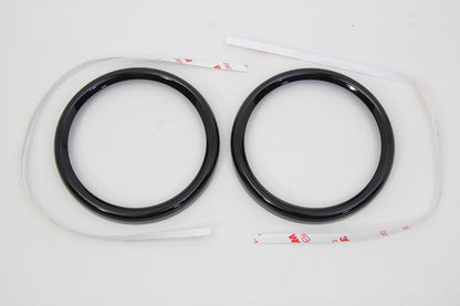 4 Gauge Bezel Cover Black Set
