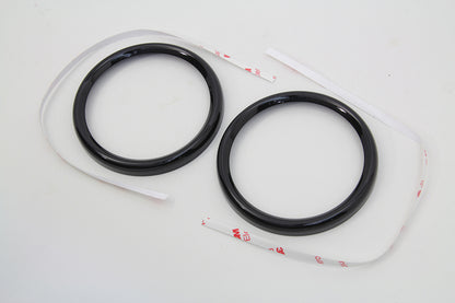 4 Gauge Bezel Cover Black Set