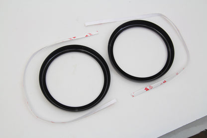 4 Gauge Bezel Cover Black Set