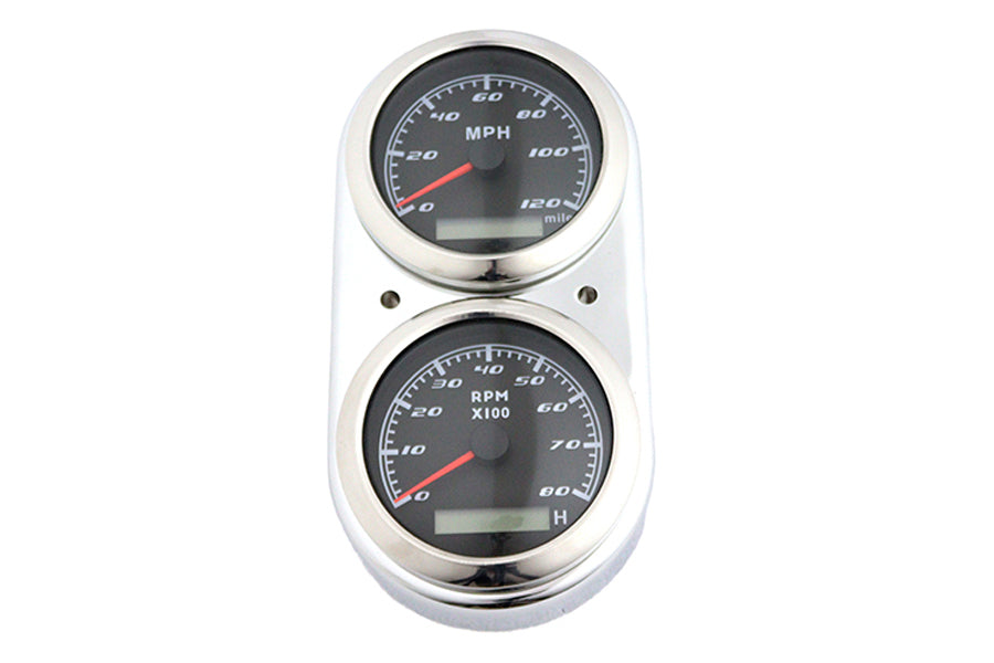 GPS Speedometer and Tachometer Dash Kit Chrome