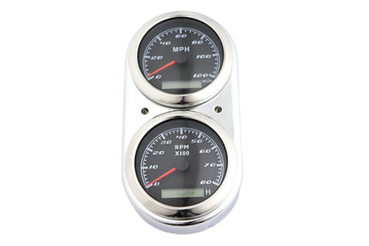 GPS Speedometer and Tachometer Dash Kit Chrome