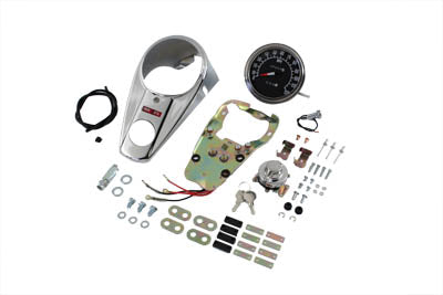 Chrome Two Light Dash Panel Kit with 2:1 Ratio Speedometer