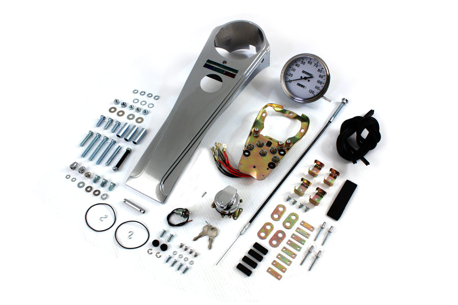 Long Rider Style Dash Kit with 2:1 Speedometer