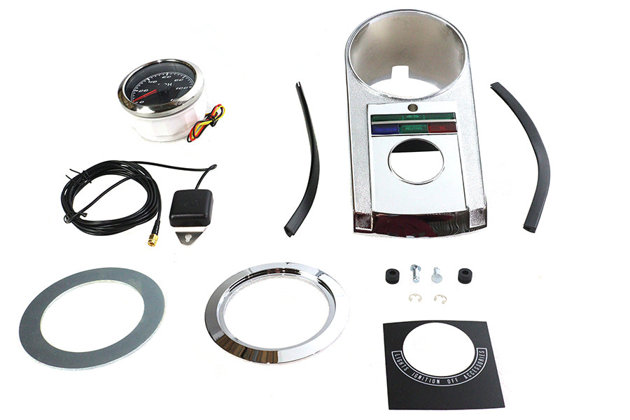 85mm GPS Speedometer Kit Chrome