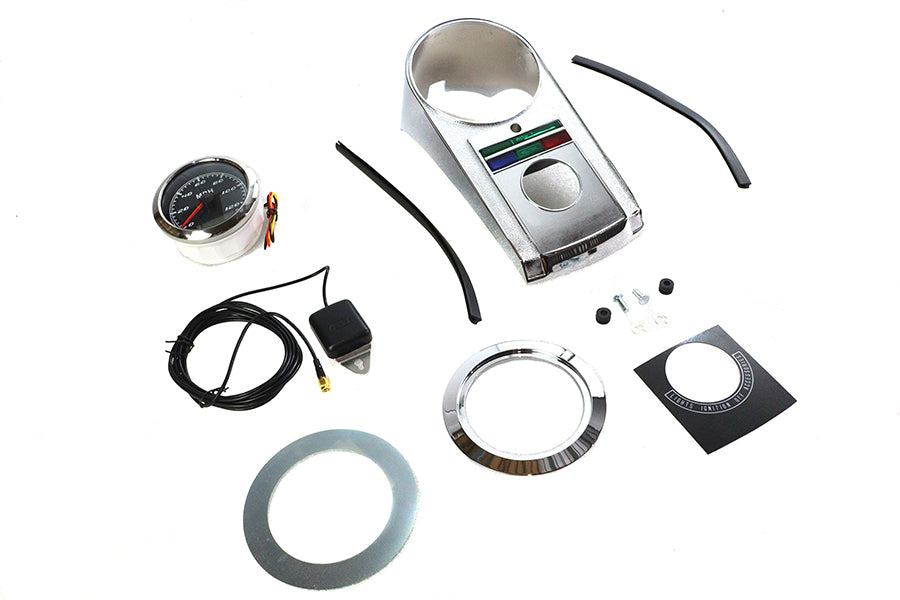 85mm GPS Speedometer Kit Chrome