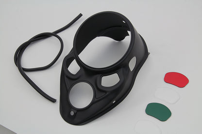 Black Skull Dash Panel with Red Lens