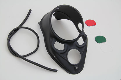 Black Skull Dash Panel with Red Lens