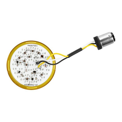 HOGWORKZ® Goldtooth™ LED Front Turn Signals for Harley-Davidson 1157 Base with Bullet Lens back