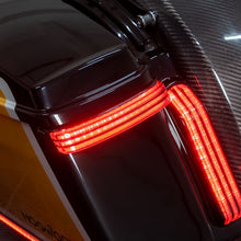 HOGWORKZ® Trilogy™ LED Saddlebag Lights for Harley® Touring '14-'24 | Black (Smoked Lens) rear end