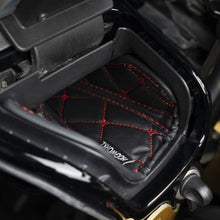HOGWORKZ® Compartment Liners for Harley® Road Glide Black w/ Red Stitching in bag