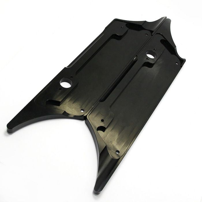Black Straight Edge Latch Covers for Harley® Saddlebags '94-'13