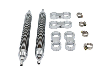 Oil Cooler Set Twin Style Billet Chrome