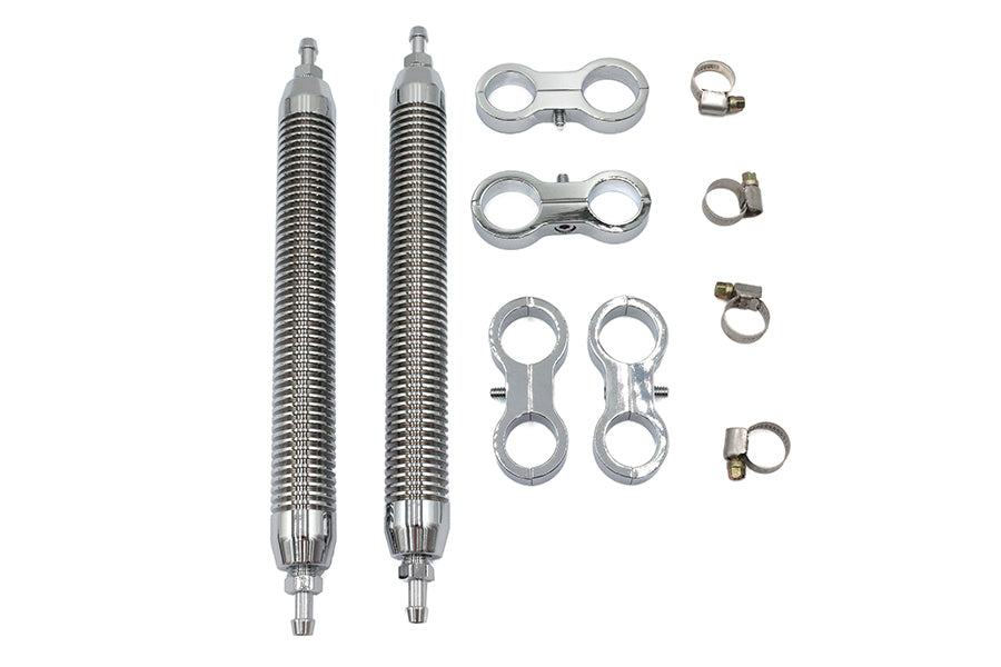 Oil Cooler Set Twin Style Billet Chrome