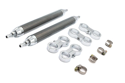 Oil Cooler Set Twin Style Billet Chrome