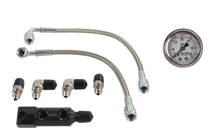 Panhead Rocker Box Oil Line and Gauge Kit