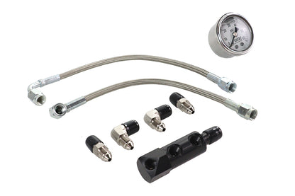 Panhead Rocker Box Oil Line and Gauge Kit
