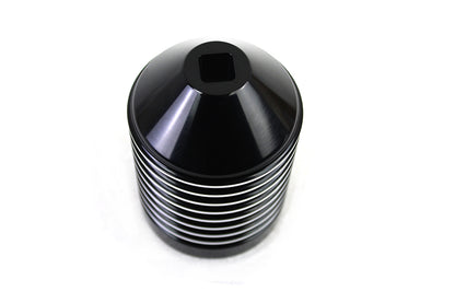 Finned Black Anodized Oil Filter Kit with Raw Accents