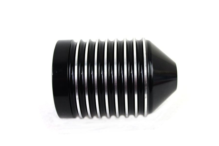 Finned Black Anodized Oil Filter Kit with Raw Accents