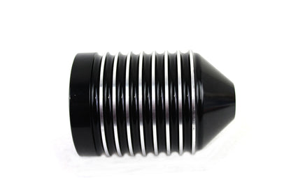 Finned Black Anodized Oil Filter Kit with Raw Accents