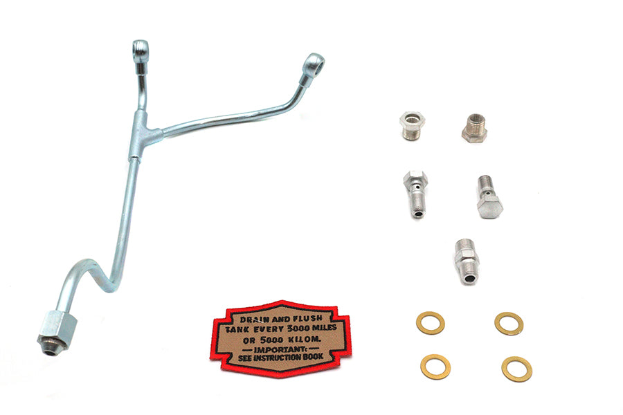 Knucklehead Banjo Oil Line Kit Zicad Plated