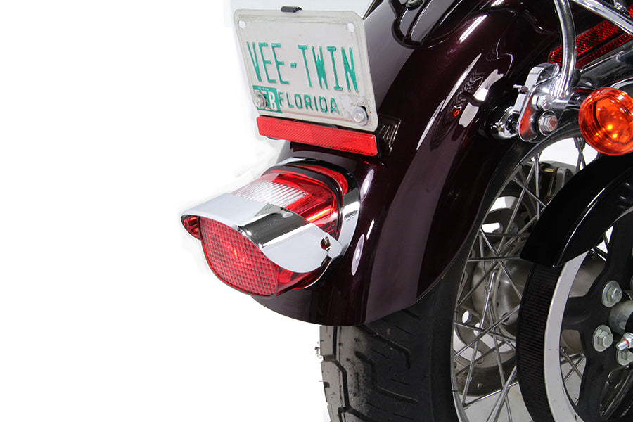 Chrome Tail Lamp Visor Smooth