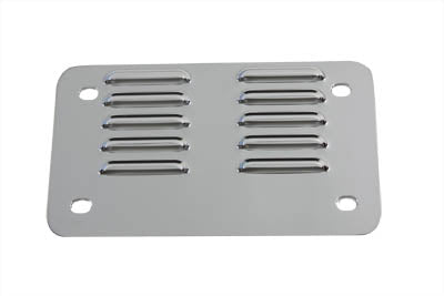 License Plate Backing Plate Louvered Style Chrome