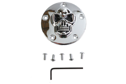 Skull Face Ignition System Cover 5-Hole Chrome