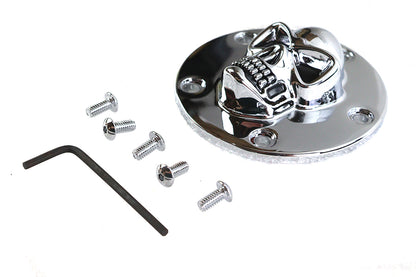 Skull Face Ignition System Cover 5-Hole Chrome