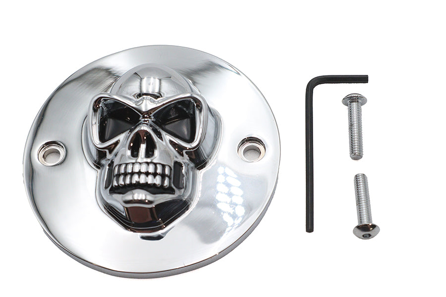 Skull Face Ignition System Cover Chrome