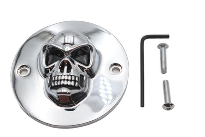Skull Face Ignition System Cover Chrome
