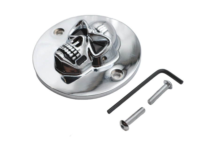 Skull Face Ignition System Cover Chrome