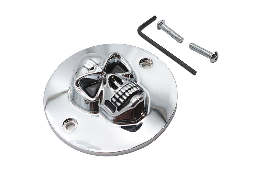 Skull Face Ignition System Cover Chrome