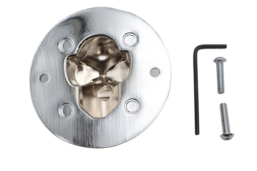 Skull Face Ignition System Cover Chrome