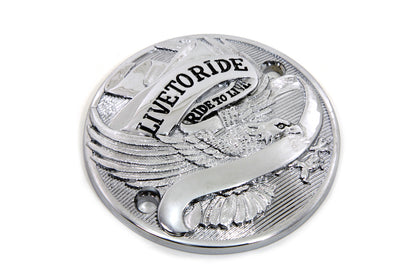 Chrome 2-hole Live to Ride Ignition System Cover