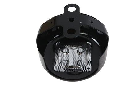 Round Horn Cover Black with Chrome Maltese