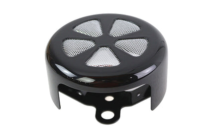 5 Spoke Round Horn Cover Black