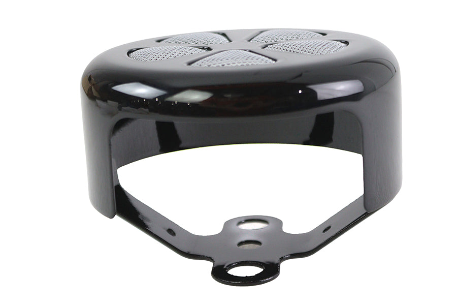 5 Spoke Round Horn Cover Black