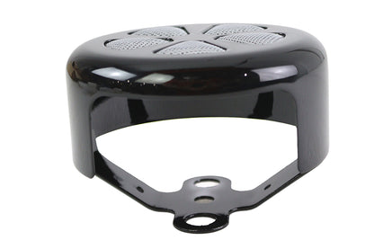 5 Spoke Round Horn Cover Black
