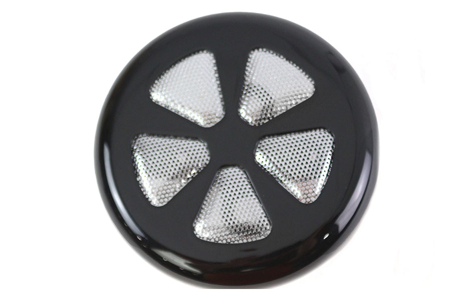 5 Spoke Round Horn Cover Black