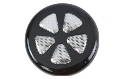 5 Spoke Round Horn Cover Black