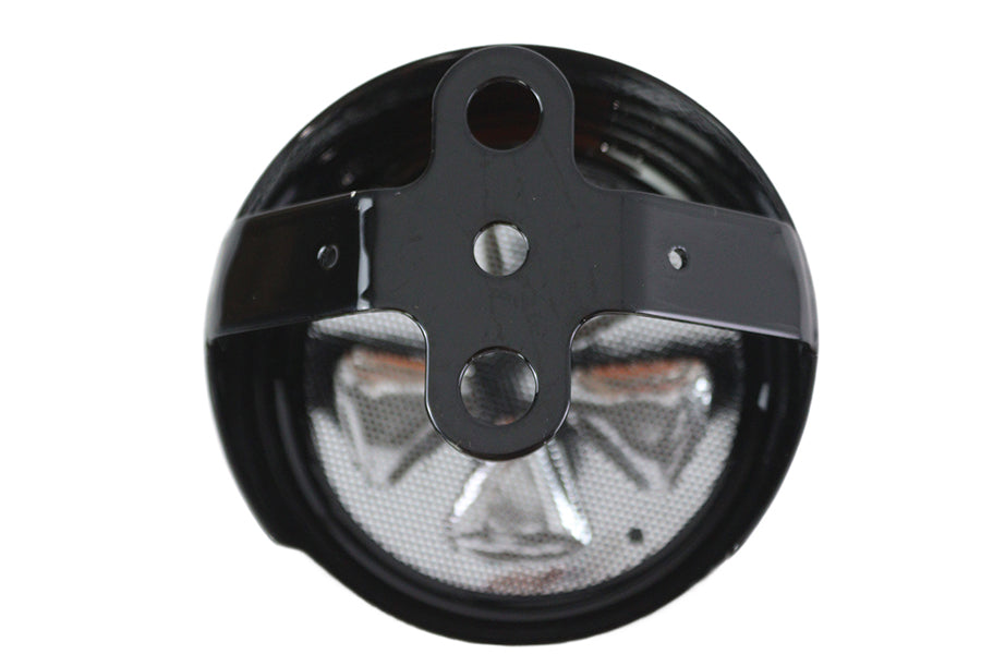5 Spoke Round Horn Cover Black