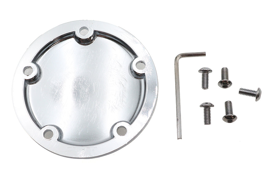 Red Baron Cross Ignition System Cover 5-Hole Chrome