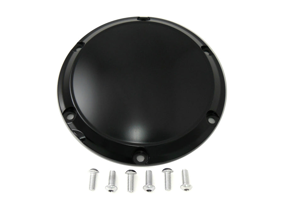 Black 6-Hole Smooth Derby Cover