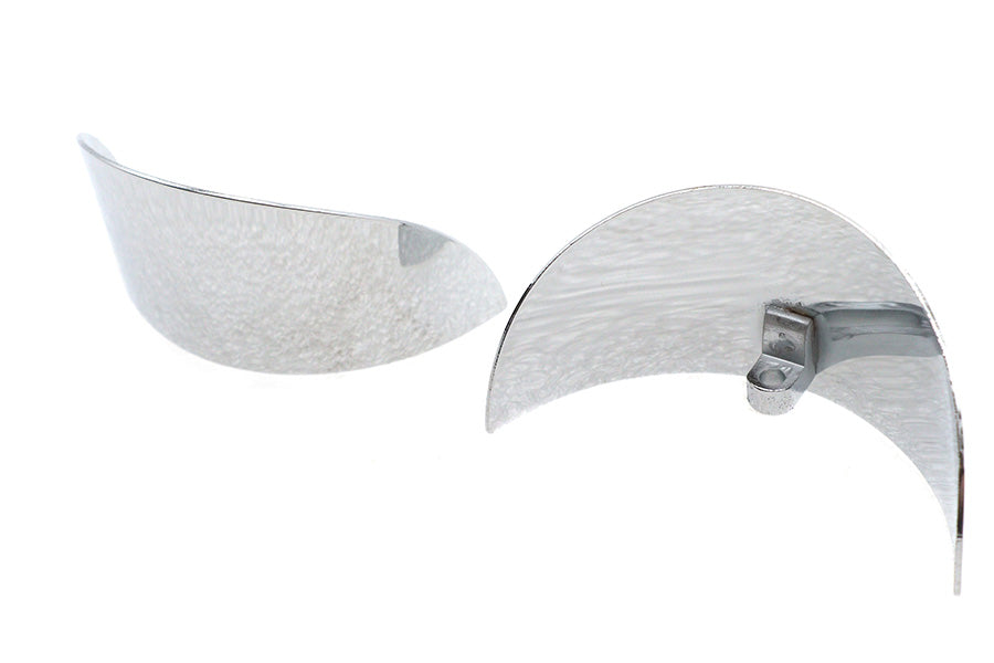 Chrome 4-1/2 Deco Spotlamp Visor Set