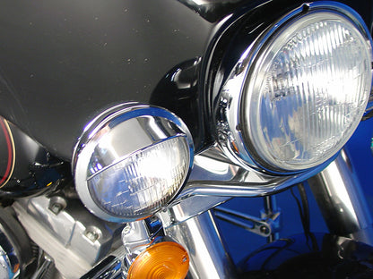 Chrome 4-1/2 Deco Spotlamp Visor Set