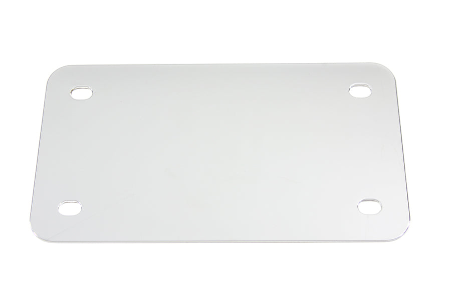 License Plate Frame Backing Plate Chrome Smooth Style