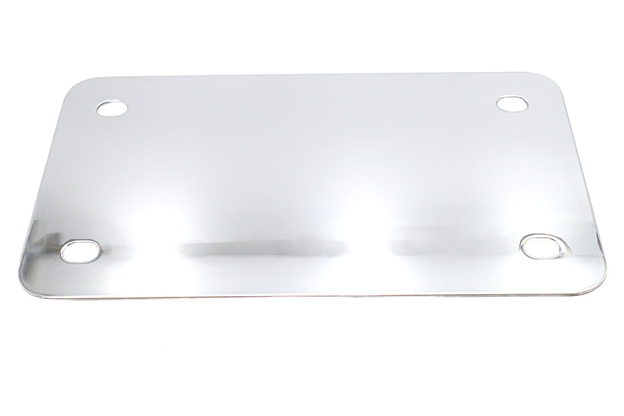 License Plate Frame Backing Plate Chrome Smooth Style