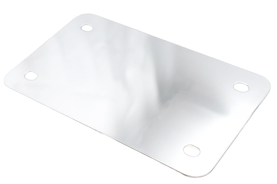 License Plate Frame Backing Plate Chrome Smooth Style