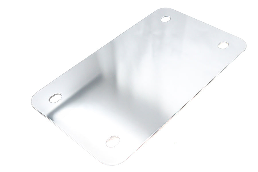 License Plate Frame Backing Plate Chrome Smooth Style
